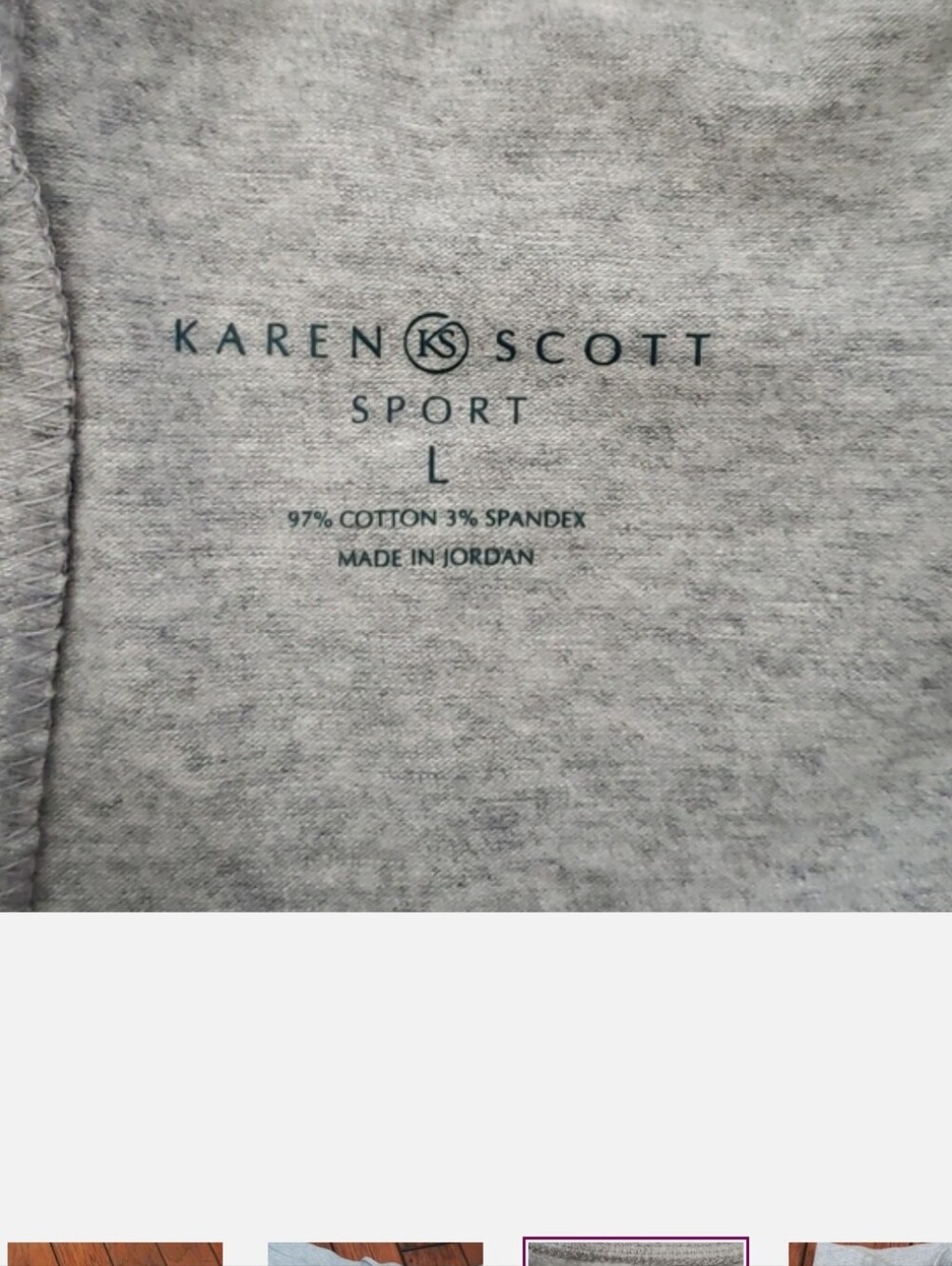 Karen Scott Heather Gray Pull-On Skort with Drawstring Waist - Picture 3 of 4